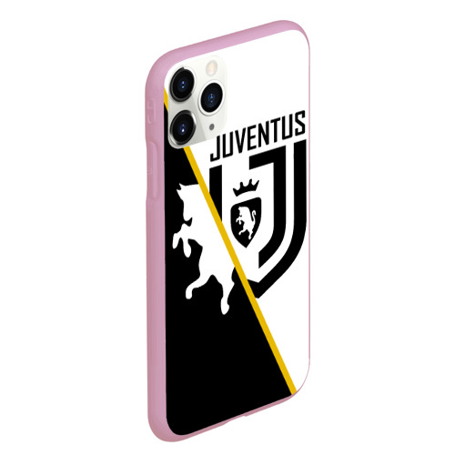 Чехол для iPhone 11 Pro Max матовый Juventus, цвет розовый - фото 3