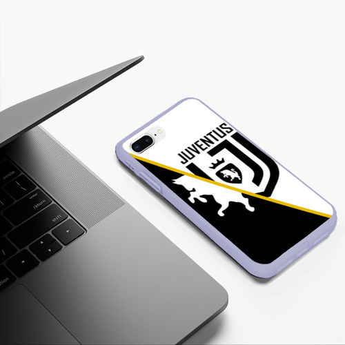 Чехол для iPhone 7Plus/8 Plus матовый Juventus, цвет светло-сиреневый - фото 5