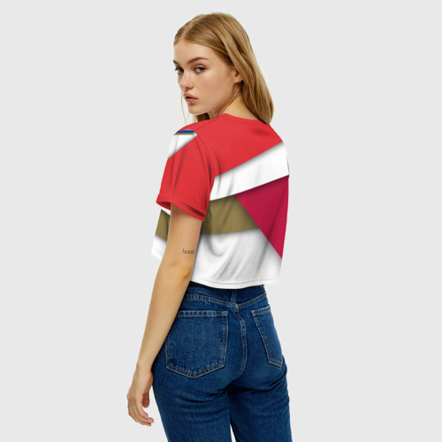 Женская футболка Crop-top 3D Арсенал формы, цвет 3D печать - фото 5