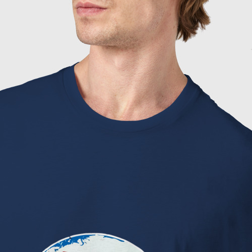 Мужская футболка хлопок Falcon Heavy, цвет темно-синий - фото 6
