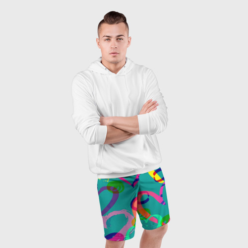 Мужские шорты спортивные Love, цвет 3D печать - фото 5