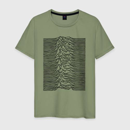 Мужская футболка хлопок Unknown Pleasures, цвет авокадо