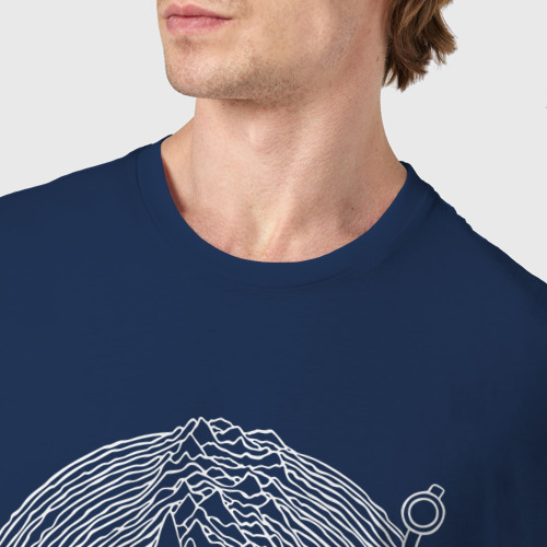 Мужская футболка хлопок Soundscape, цвет темно-синий - фото 6
