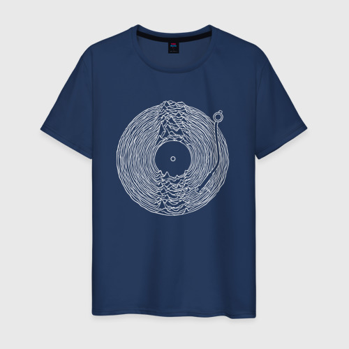 Мужская футболка хлопок Soundscape, цвет темно-синий