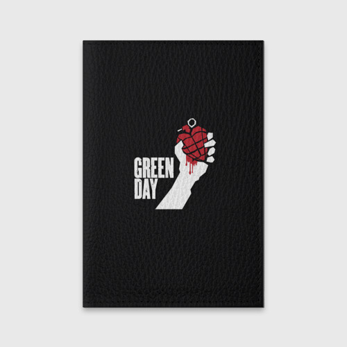 Обложка для паспорта матовая кожа Green Day