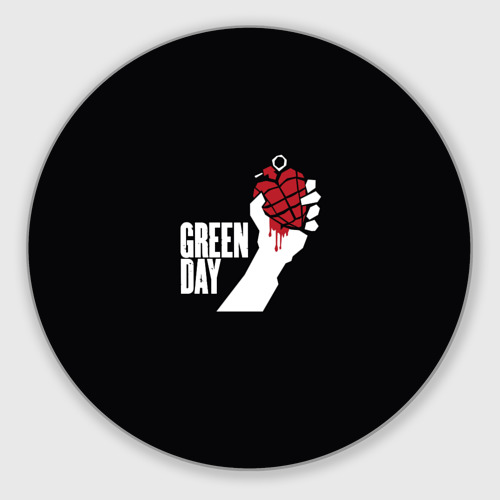 Круглый коврик для мышки Green Day