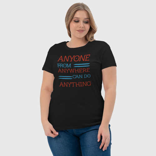 Женская футболка хлопок Grammy Speech Quote, цвет черный - фото 6