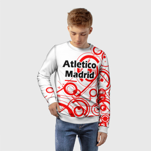 Детский свитшот 3D Atletico Madrid, цвет 3D печать - фото 3