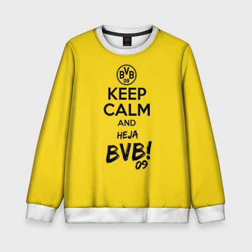 Детский свитшот 3D Keep calm and Heja BVB, цвет 3D печать