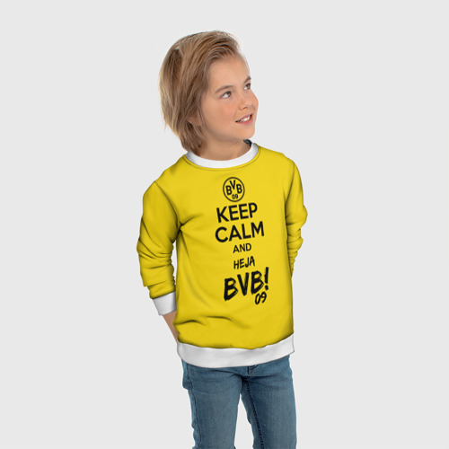 Детский свитшот 3D Keep calm and Heja BVB, цвет 3D печать - фото 5