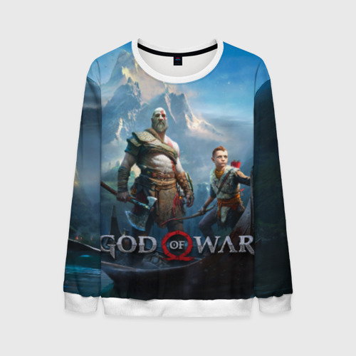 Мужской свитшот 3D God of War, цвет белый