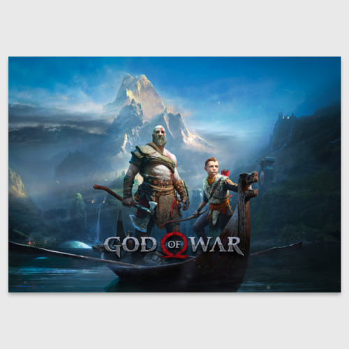 Поздравительная открытка God of War, цвет белый