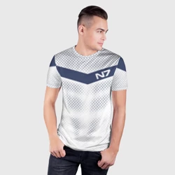 Мужская футболка 3D Slim Mass Effect N7 - фото 2