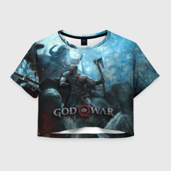 Женская футболка Crop-top 3D Kratos