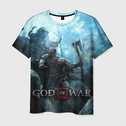 Мужская футболка с принтом Kratos, вид спереди №1