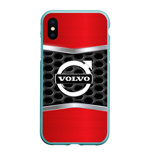 Чехол для iPhone XS Max матовый Volvo, цвет мятный