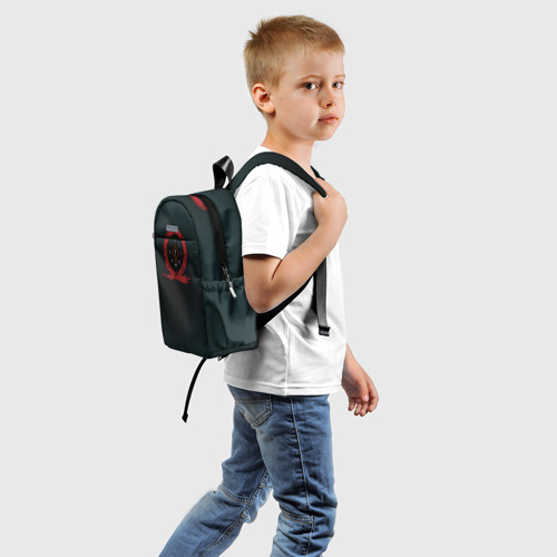 Детский рюкзак 3D с принтом Omega, вид сзади #1