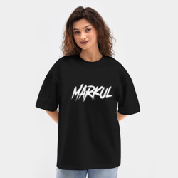 Женская футболка Oversize хлопок texturе Markul, Маркул - фото 2