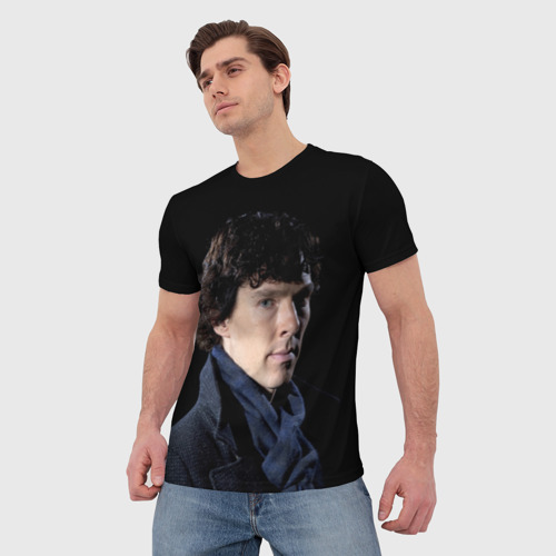 Мужская футболка 3D Sherlock, цвет 3D печать - фото 3