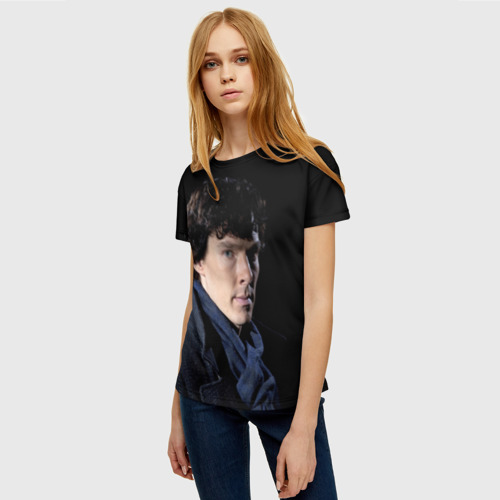 Женская футболка 3D Sherlock, цвет 3D печать - фото 3