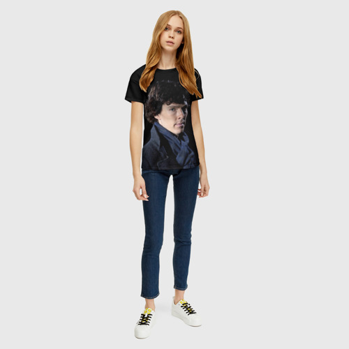 Женская футболка 3D Sherlock, цвет 3D печать - фото 5