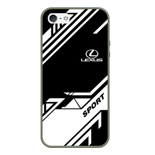 Чехол для iPhone 5/5S матовый Lexus sport, цвет темно-зеленый