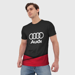 Мужская футболка 3D Audi - фото 2