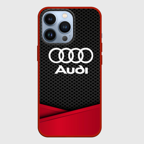 Чехол для iPhone 13 Pro Audi, цвет красный