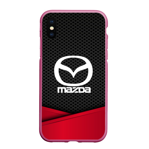 Чехол для iPhone XS Max матовый Mazda, цвет малиновый