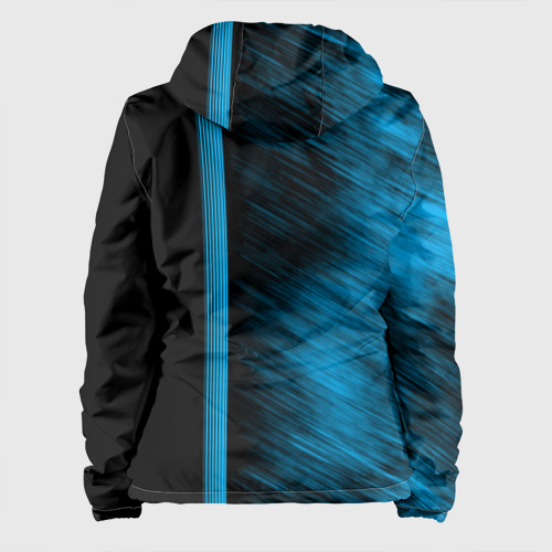 Женская куртка 3D Chrysler синие полосы, цвет черный - фото 2