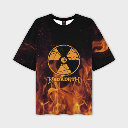 Мужская футболка oversize 3D Megadeth, цвет 3D печать