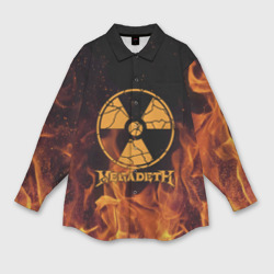 Женская рубашка oversize 3D Megadeth