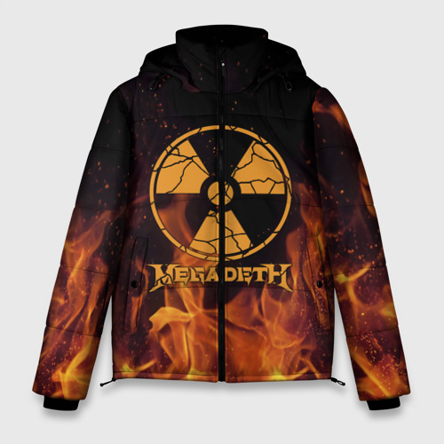 Мужская зимняя куртка 3D Megadeth, цвет черный