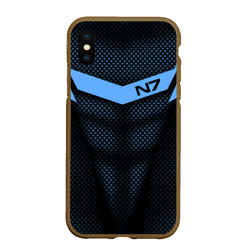 Чехол для iPhone XS Max матовый Mass Effect N7