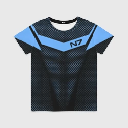 Детская футболка 3D Mass Effect N7