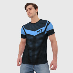 Мужская футболка 3D Mass Effect N7 - фото 2