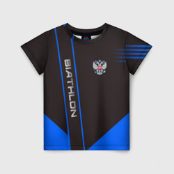 Детская футболка 3D Biathlon Russia