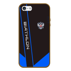 Чехол для iPhone 5/5S матовый Biathlon Russia