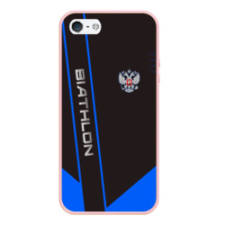 Чехол для iPhone 5/5S матовый Biathlon Russia