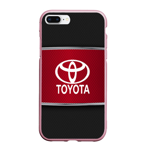 Чехол для iPhone 7Plus/8 Plus матовый TOYOTA SPORT, цвет розовый