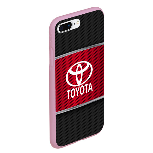 Чехол для iPhone 7Plus/8 Plus матовый TOYOTA SPORT, цвет розовый - фото 3