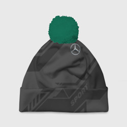 Шапка 3D c помпоном Mercedes sport