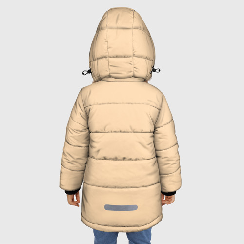 Зимняя куртка для девочек 3D с принтом Spyro, вид сзади #2