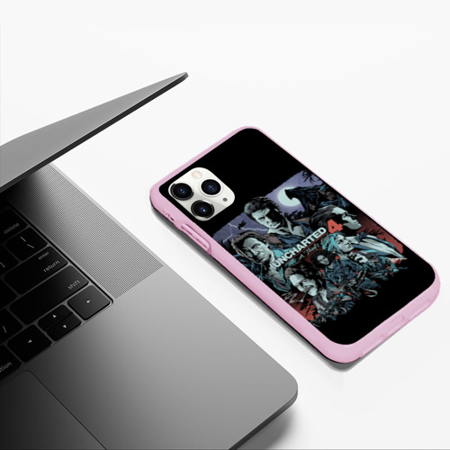 Чехол для iPhone 11 Pro Max матовый Uncharted 4, цвет розовый - фото 5