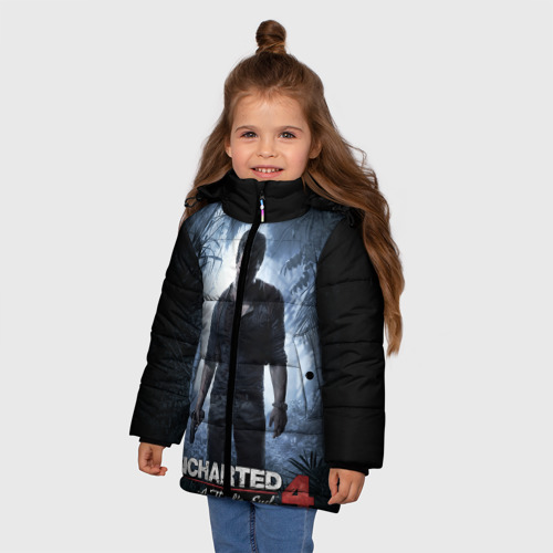 Зимняя куртка для девочек 3D Путь вора, цвет светло-серый - фото 3