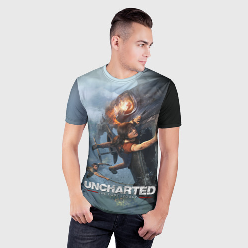 Мужская футболка 3D Slim Uncharted, цвет 3D печать - фото 3