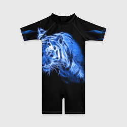 Детский купальный костюм 3D Синий тигр