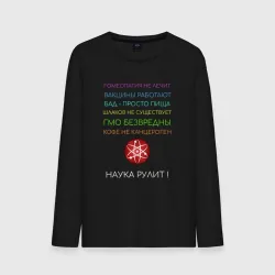 Мужской лонгслив хлопок Наука рулит
