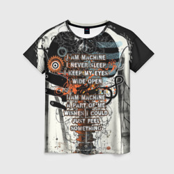Женская футболка 3D I am machine