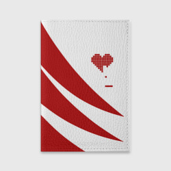 Обложка для паспорта матовая кожа Геометрическое сердце